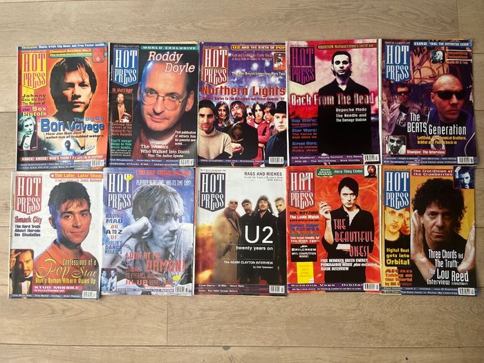 HUGE collection of Hot Press '90s magazines - collectors items, perfect condition!