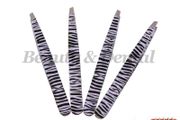 4x Zebra Design Professional Stainless Steel Tweezers Eyebrow Tweezers Eyebrow Clip