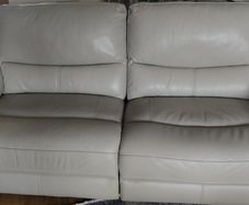 leather large 2 seater recliner