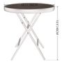 Folding Side Table, Foldable Coffee Table, Outdoor Garden Table, Small Round Patio Table - Transparent Image 3