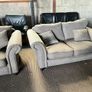 Grey 3+2 sofa set with footrest Image 2