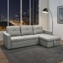 Light Grey Fabric Sofa Bed with storage 215 cm Image 4