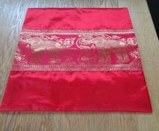 Red Silk Cushion Cover for Sale