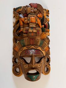 Mayan Wood Carving/Mask from Mexico