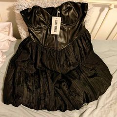 Stunning Black Strapless Dress Size S (Brand New with Tags)