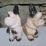 Vintage chalkware terrier dogs Image 9