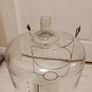 Open top glass milk receiver jar Image 10