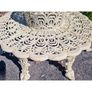 Cast Iron Tree Bench White CH-717-W Image 4