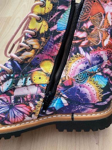 Funky Colourful Boots - Size 34 - Size 4