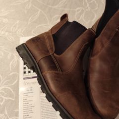 Timberland leather slip on boots