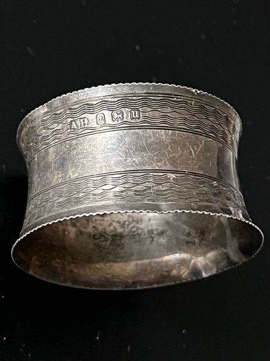 1919 Antique George V Sterling Silver Napkin Ring