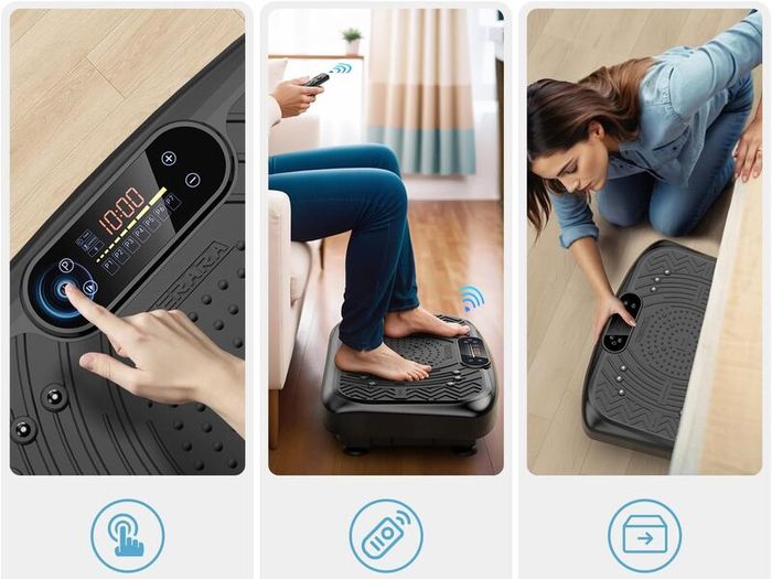 Vibration Plate Exercise Machine for Lymphatic Drainage with 199 Speeds & 7 Auto Programmes