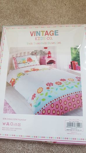Vintage Kids Duvet Cover (NEW) - Owls