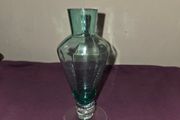 Vintage mini blue glass vase