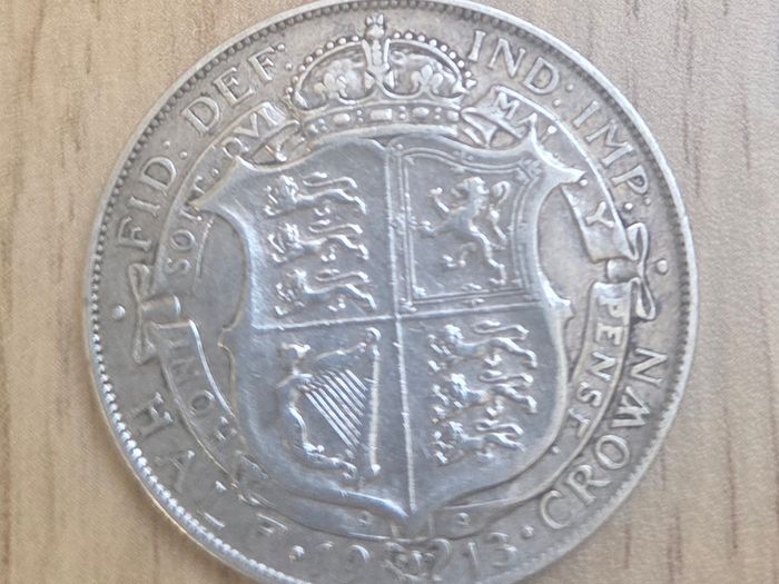 1913 George V Half Crown silver