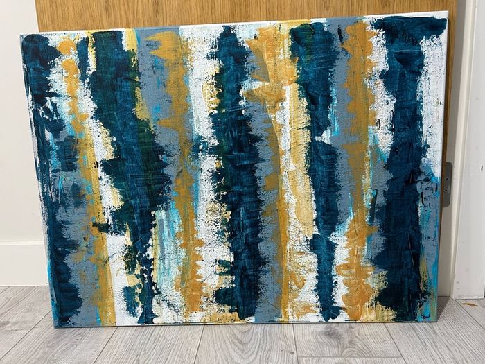 Large blue abstract painting