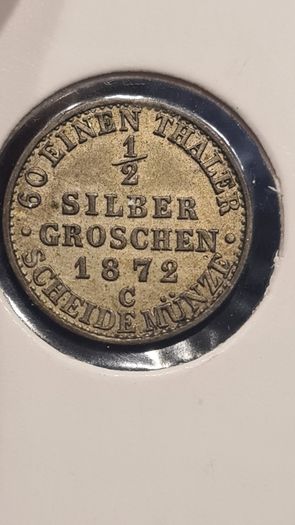 German silver 1872 30th Thaler