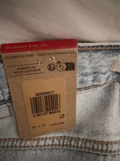 levis Jeans BNWT Levi's 94 Baggy Wide Leg Jeans  W30 L33