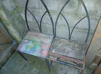 Metal garden chairs