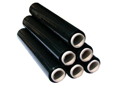 Strong 1.4kg 1x Roll 500mm Shrink Wrap Pallet Parcel Stretch Foil Film Black