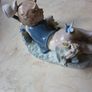 Ashford  Collection  Porcelain  "Girl, Butterfly & Cat" Image 4