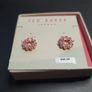 NEW Ted Baker Gold color Star inside flower with sparkling stones earrings RRP 45 euro NEW & BOXED Image 2