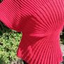 Beautiful red knitted cinched pleated top by ASOS DESIGN. Image 2