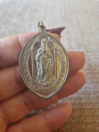 Unique Item. Late 1800s Religious Medal. Sacred Heart of Jesus. Religious.