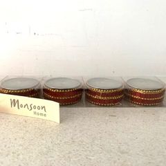 Monsoon Tealights Red Gold