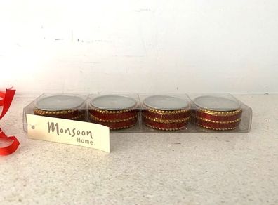 Monsoon Tealights Red Gold