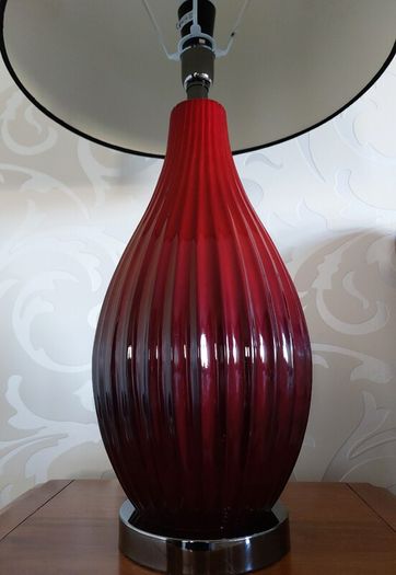 Very Tall Ceramic Table Lamp with Shade