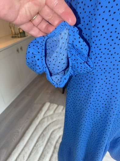 Ladies Vibrant Blue Polka Dot Dress from F&F