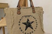 Canvas Tote Bag Khaki - Brand New