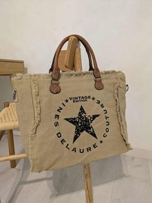 Canvas Tote Bag Khaki - Brand New