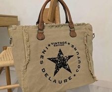 Canvas Tote Bag Khaki - Brand New