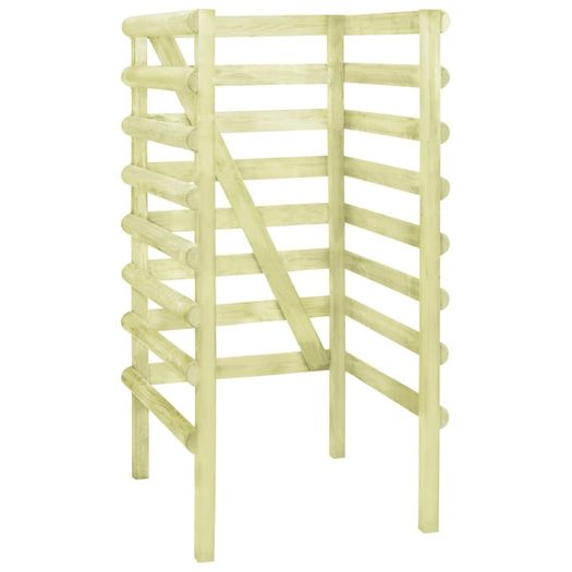 Single Bin Shed Green 70x80x150 cm Impregnated Pinewood