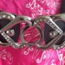 Pink dress with belt l size uk 8 never worn premium quality Image 3