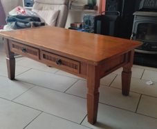 wooden coffee table