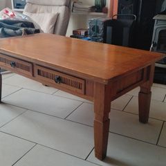 wooden coffee table