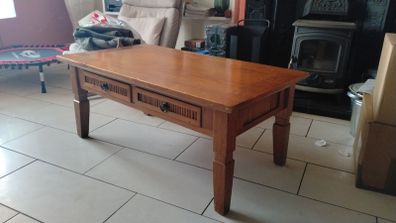 wooden coffee table
