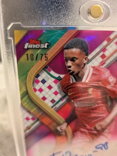 Trey Nyoni Liverpool FC Topps Finest RC 24/25 season numbered /75 auto