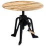 Side Table 60x(46-63) cm Solid Mango Wood and Cast Iron Image 3