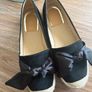 Brand new Espadrilles shoes black with bow Image 3