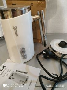 Milk Frother 3 in 1 Electric Steamer for Making Latte Cappuccino Coffee Milk Warmer Foamer Heater Non-Stick Auto Shutoff