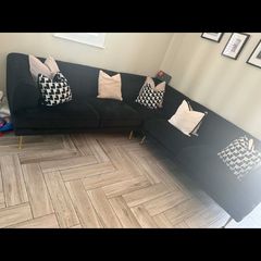 3-2 black DFS sofa