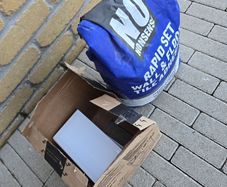 tile adhesive and 15 tiles white pure white ready for collection