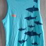 Boys shark print vest top h&,m Image 4