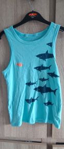 Boys shark print vest top h&,m