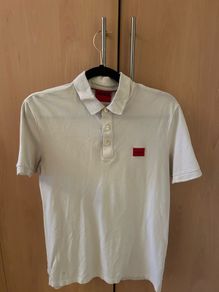 Hugo Boss White Polo Shirt  Size S