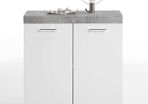 FMD Dresser with 2 Doors 80x34.9x89.9 cm White and Concrete